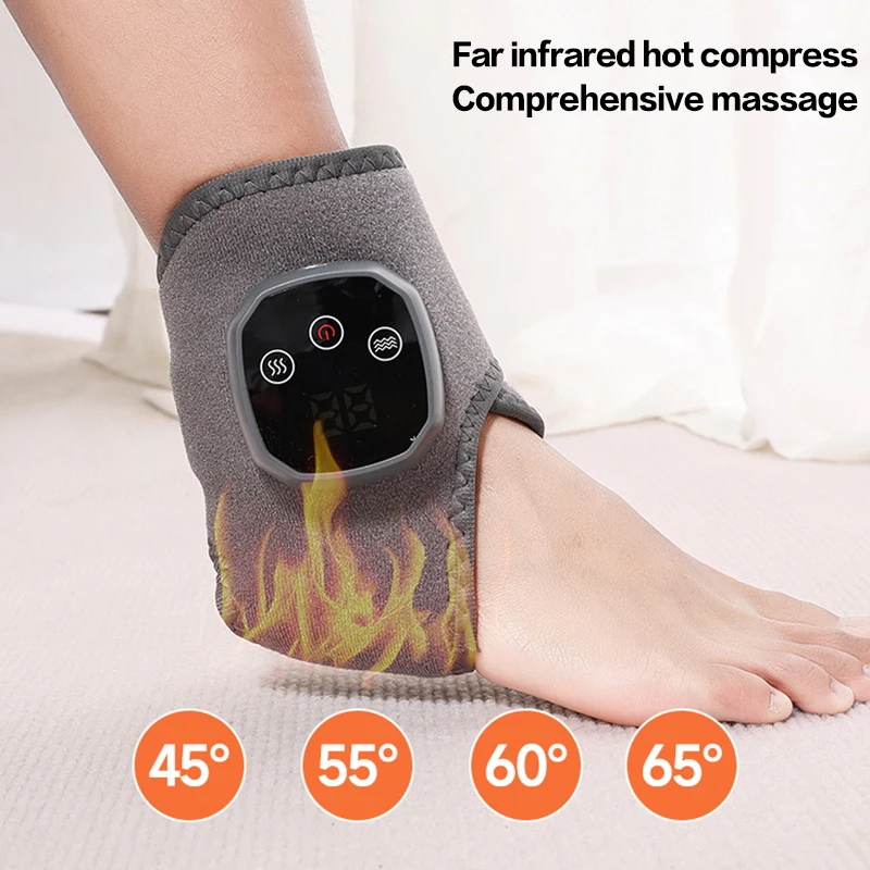 

2-in-1 Foot & Ankle Massager with Heat Therapy - 3 Modes & 4 Heat Levels for Relaxation & Renewal