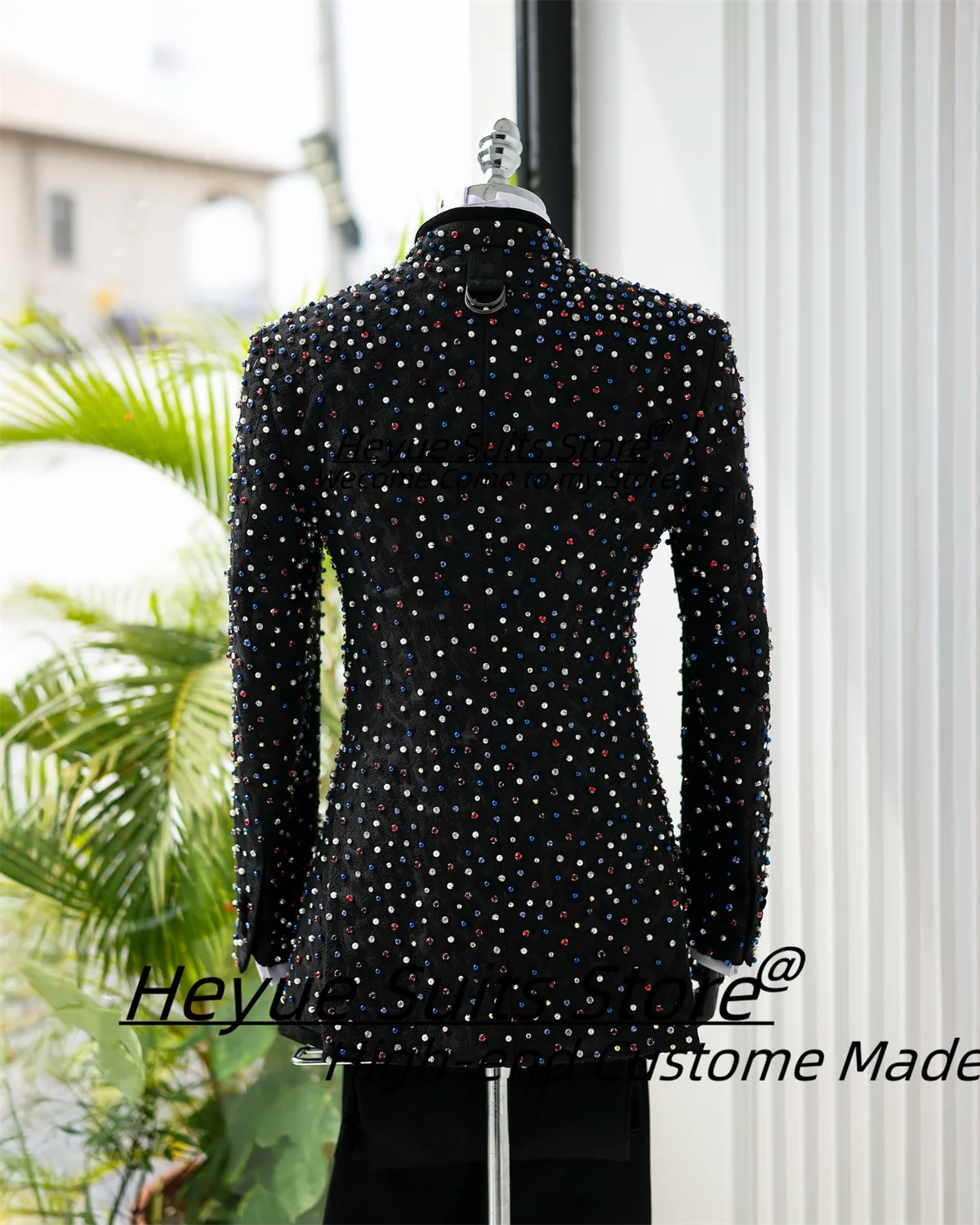 Splendidi diamanti Prom Abiti da uomo Personalizzati Slim Fit Smoking da sposo da sposa 2 pezzi Set da uomo Prom Party Blazer Formale Ropa Hombre