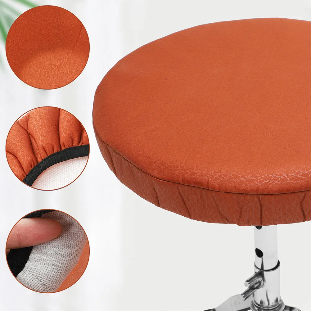 Elastic Round Stool Protector Fabric Stool Cover Bar Chair Cover Slipcover Decorative Cushion Easy Install Clean for Office Home