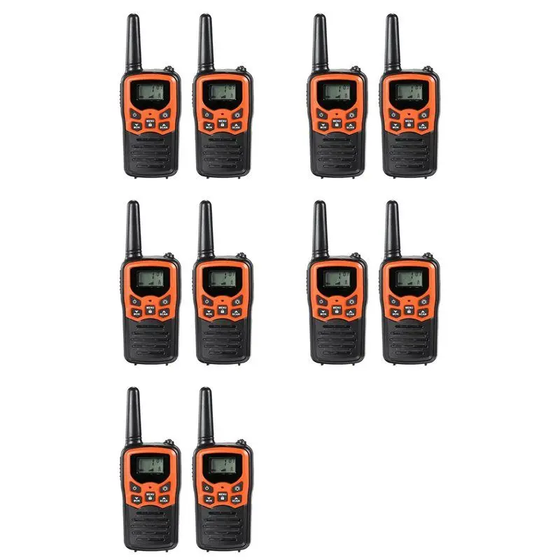 

【TRAVEL ESSENTIAL】10Pcs Handheld Walkie Talkie Radio 22 Channels Set 10 Km Uhf 400-470 Mhz Dual Band Long Range Communication Tr