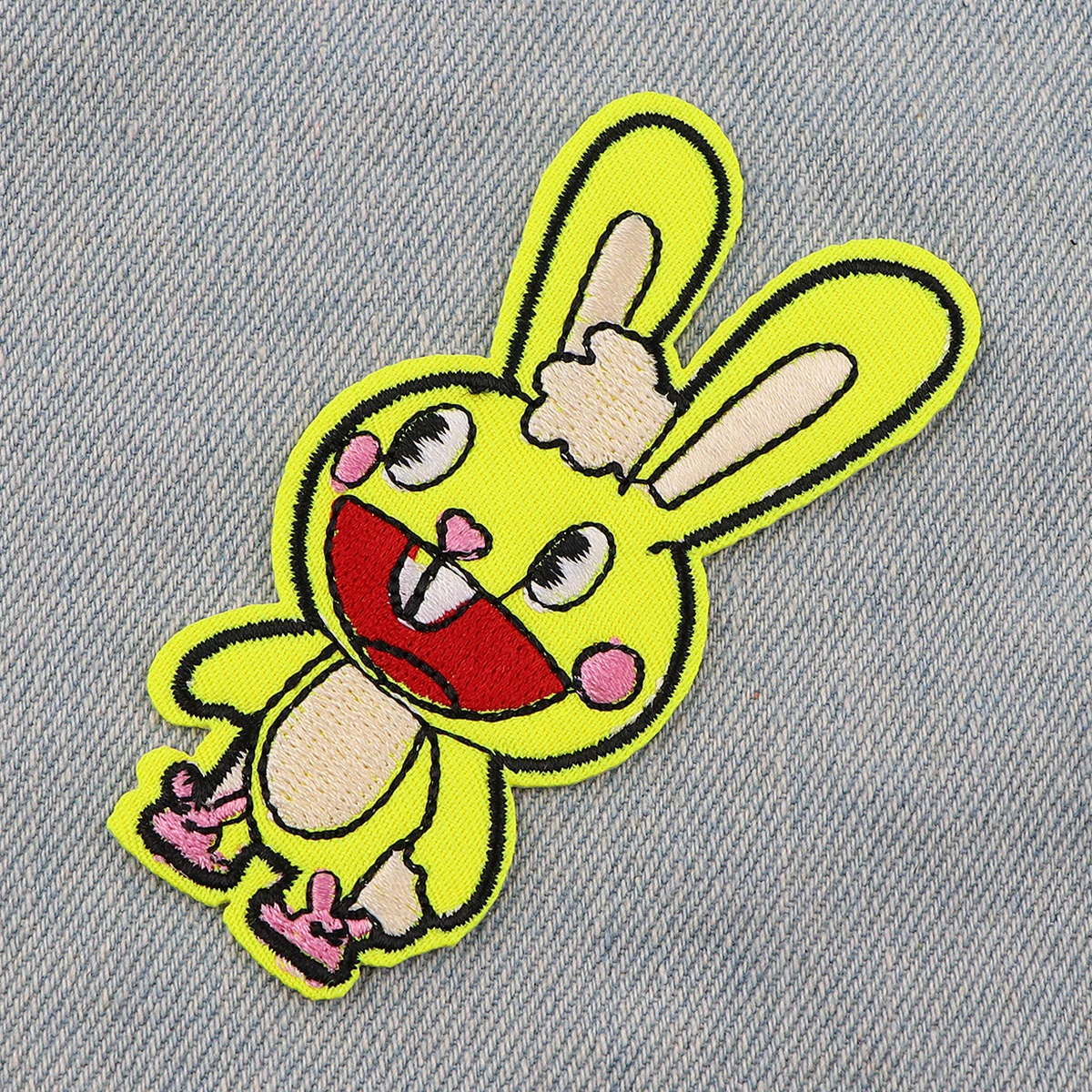 Lovely Rabbit Patch Iron On Patches For Clothing Stickers Embroidered Patches On Jackets DIY Clothes Stripes For Childrens