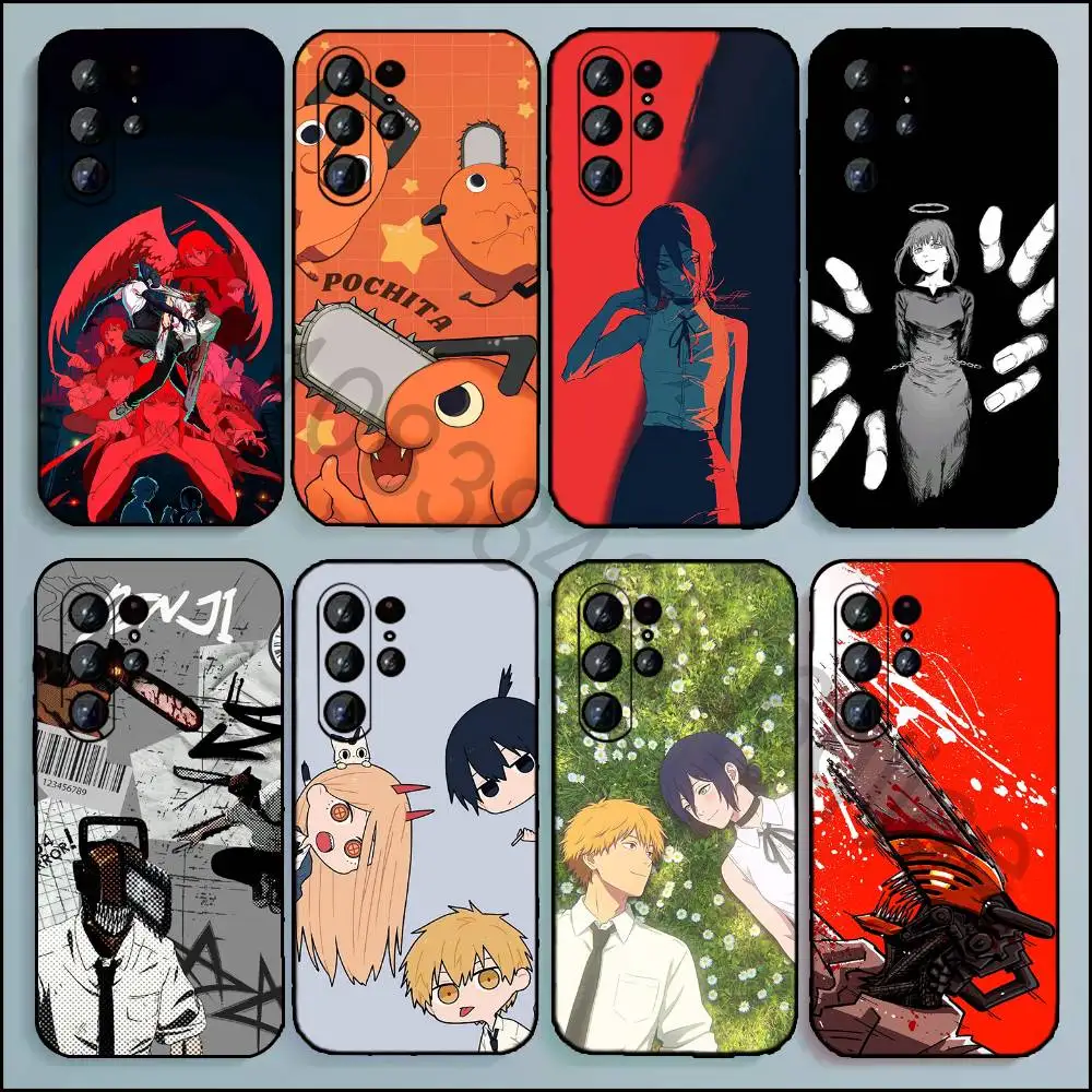 C-Chainsaw man  Phone Case For Samsung Galaxy A13,21s,22,31,32,52,53,71,80,A91 Soft Black Shell