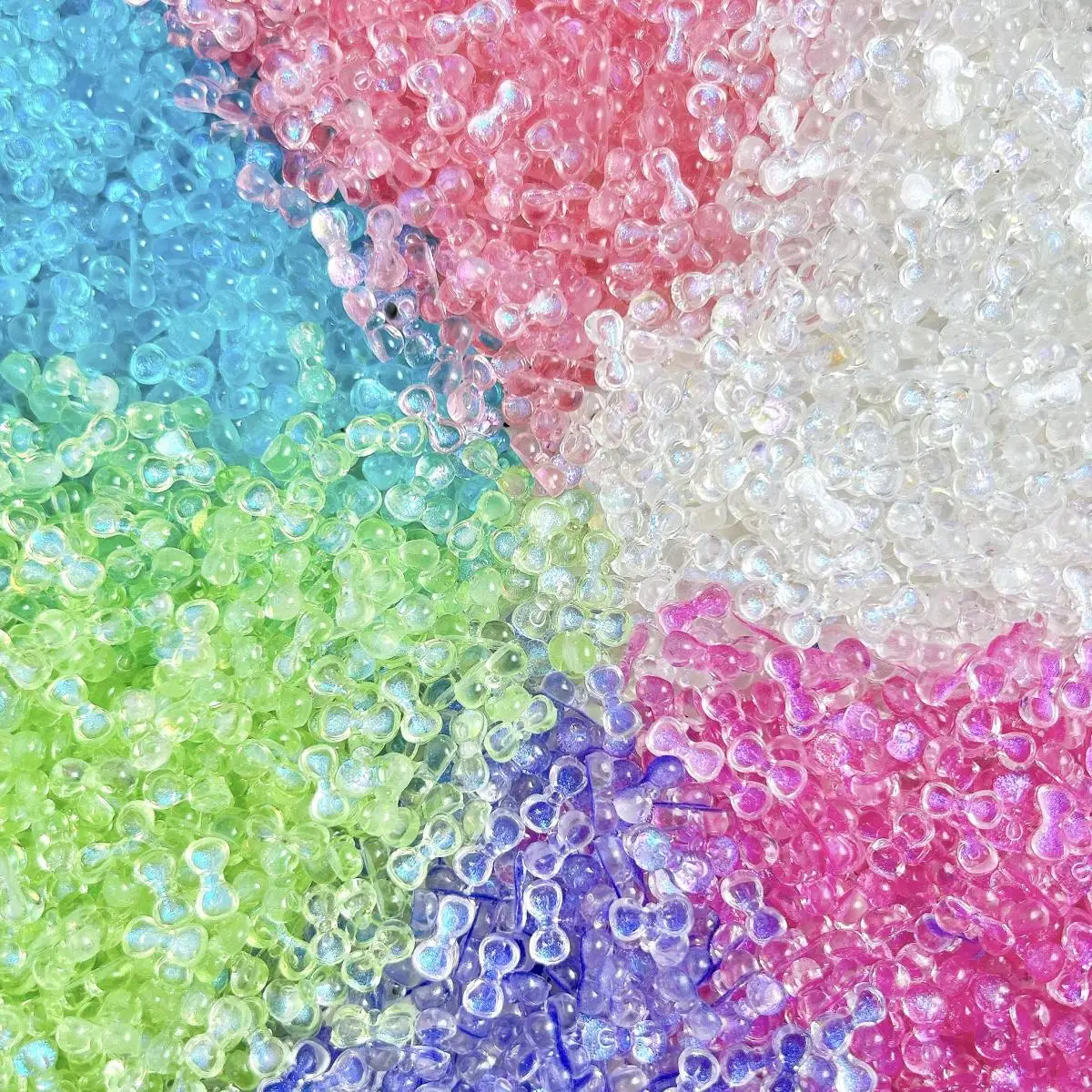 50 STKS Schattige Doorschijnende Mini Banden Hars Nagel Charmes Creatieve Jelly Gekleurde Banden Nail Art Decoraties voor DIY Nagels Ornamenten