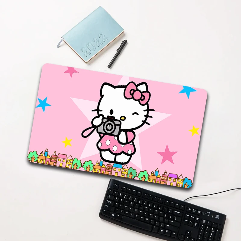 

Sanrio Hello Kitty Camera Pink Mouse Pad Large Non-slip Waterproof Desk Mat for Laptop Office