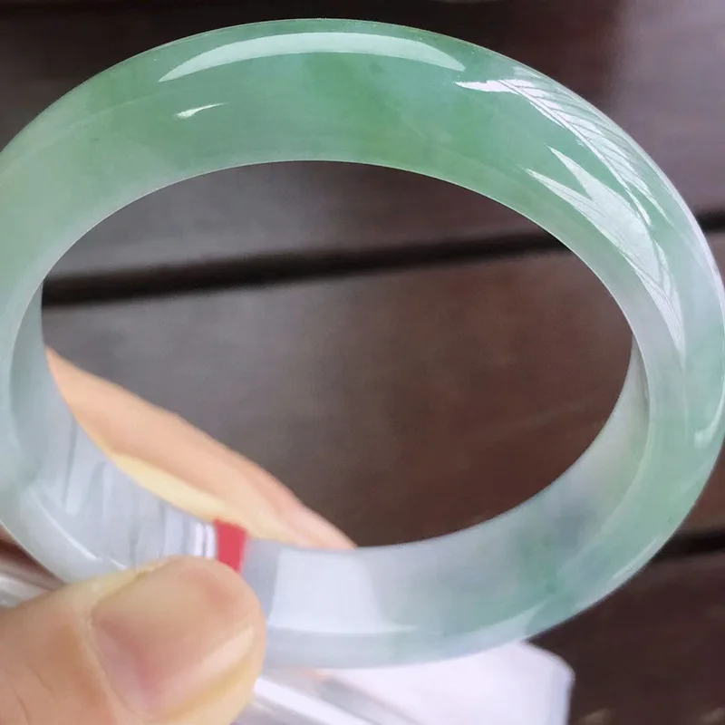 Factory Wholesale Myanmar Natural Emerald a Bingqing Positive Ring Jade Bracelet