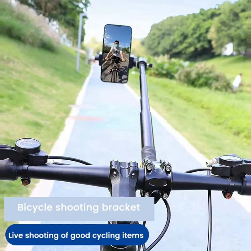 حامل هاتف الدراجة النارية المقود جبل قوس ل Gopro ماكس بطل 10 Insta360 X2 عمل الكاميرا