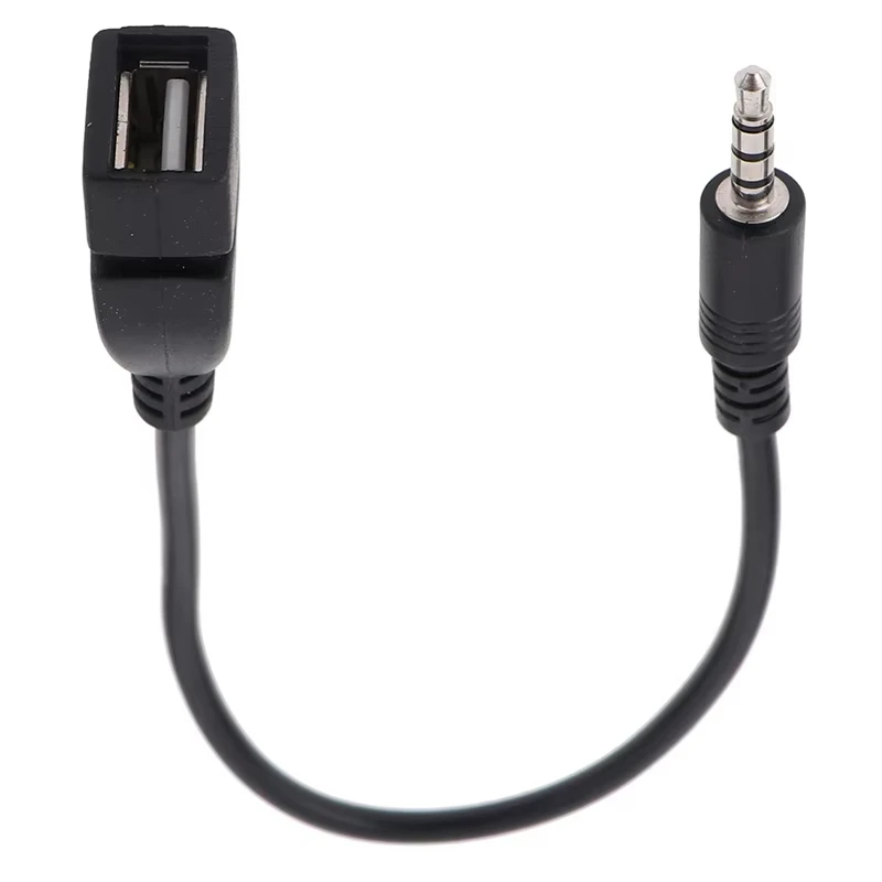 3.5mm Car AUX Audio Cable To USB Audio Cable Car Electronics For Play Music Car Audio Cable USB Headphone Converter Black