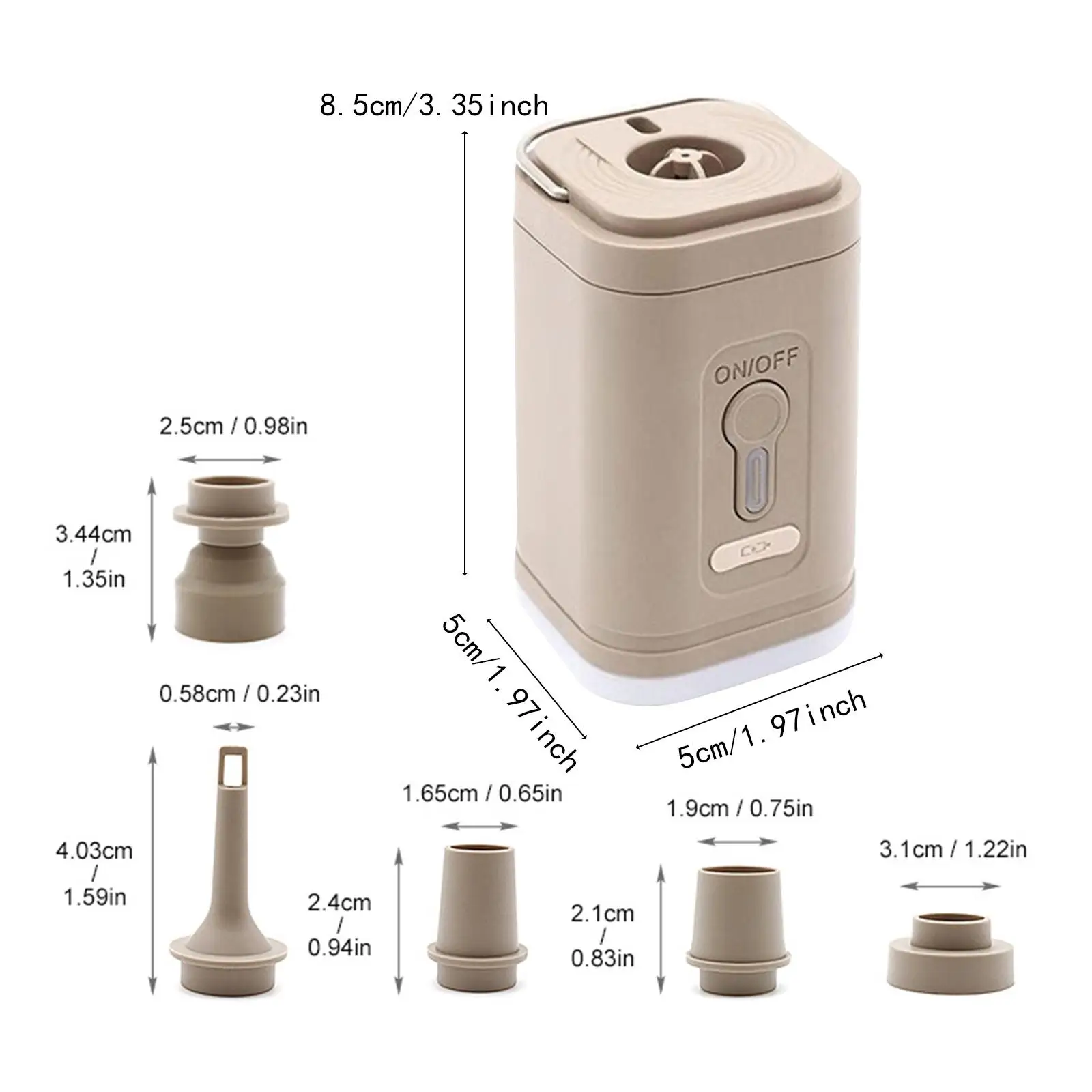 مضخة هواء صغيرة محمولة، مضخة تفريغ كهربائية لوسادات النوم، تطفو في الهواء الطلق #6