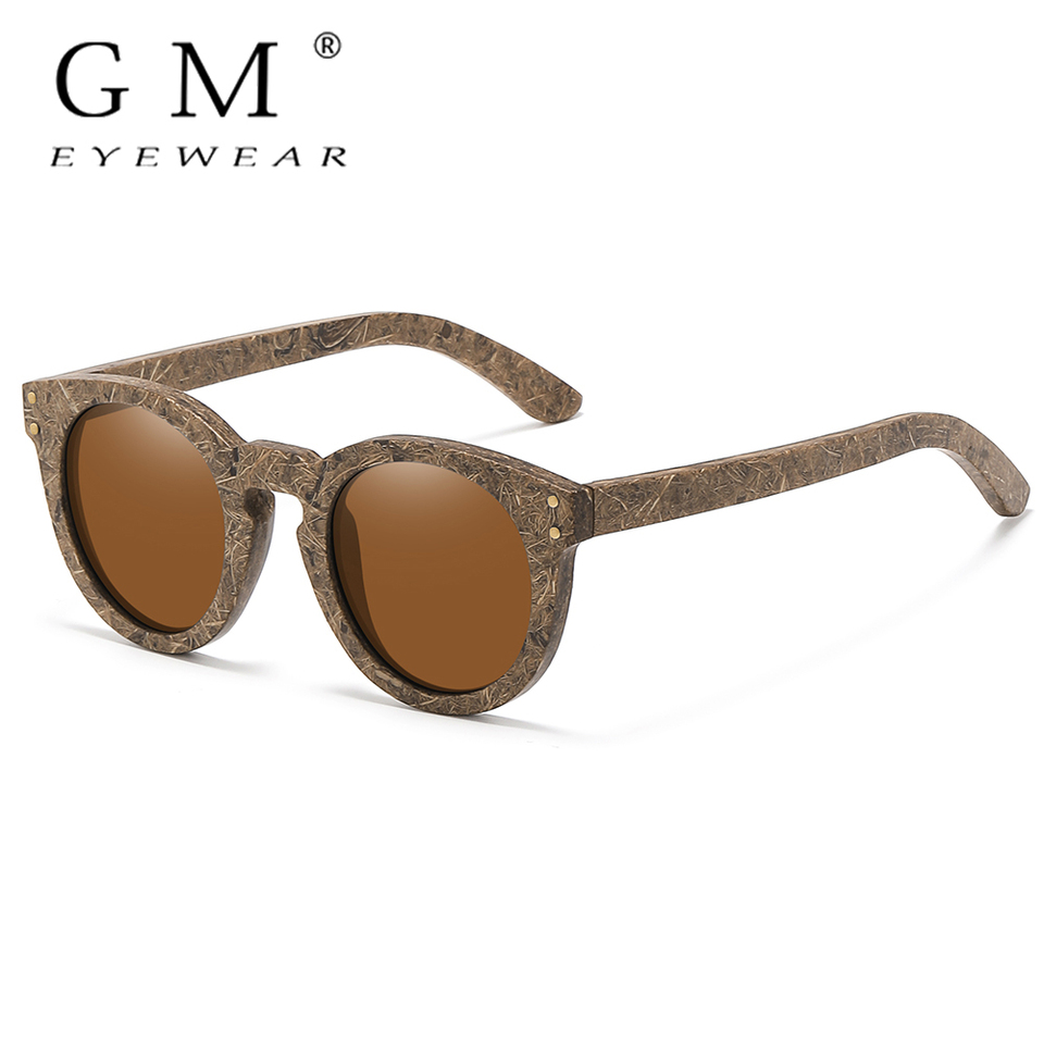  GM brand coconut fiber sunglasses Eco-friendly  new wood,made  polarized UV400 protection natural degradation glasses 8242 