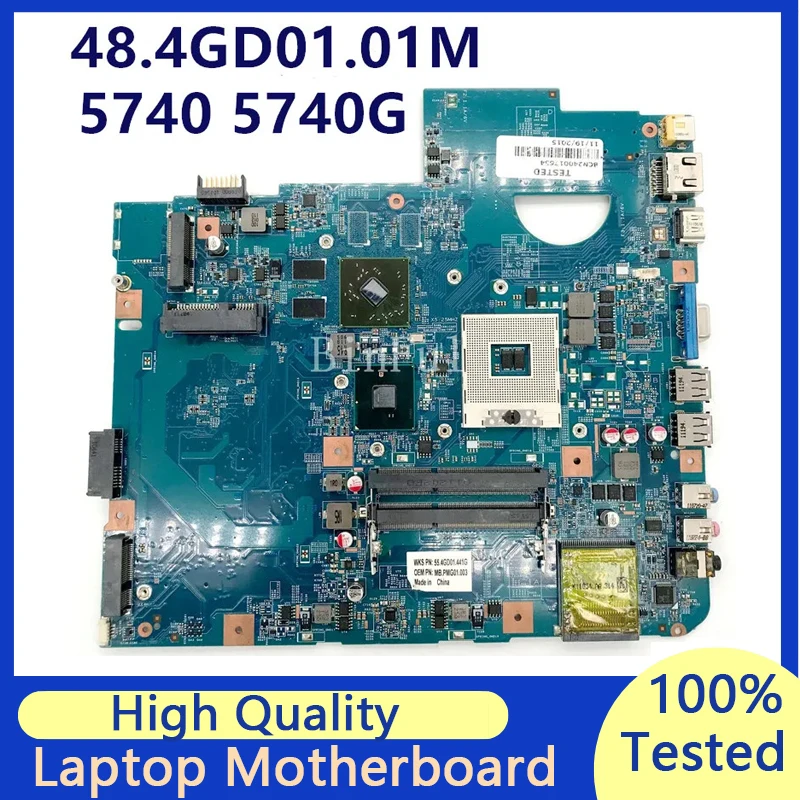 

Mainboard For Acer 5740 5740G MBPMG01001 09285-1M 48.4GD01.01M Laptop Motherboard HM55 HD5000 100% Fully Tested Working Well