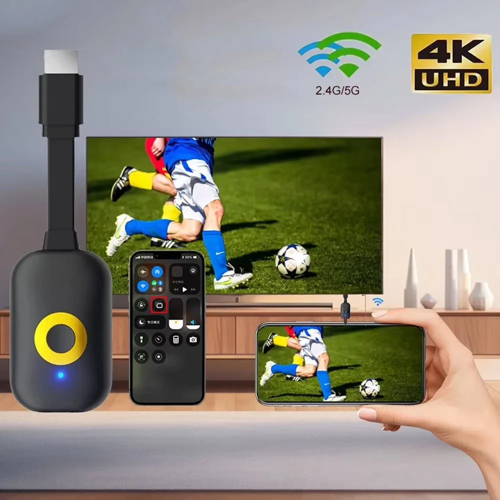 Mirascreen 4K Wireless HDMI Adapter 2.4G/5G HD Connecter Wifi Display Video Receiver Screen Mirroring for TV Projector