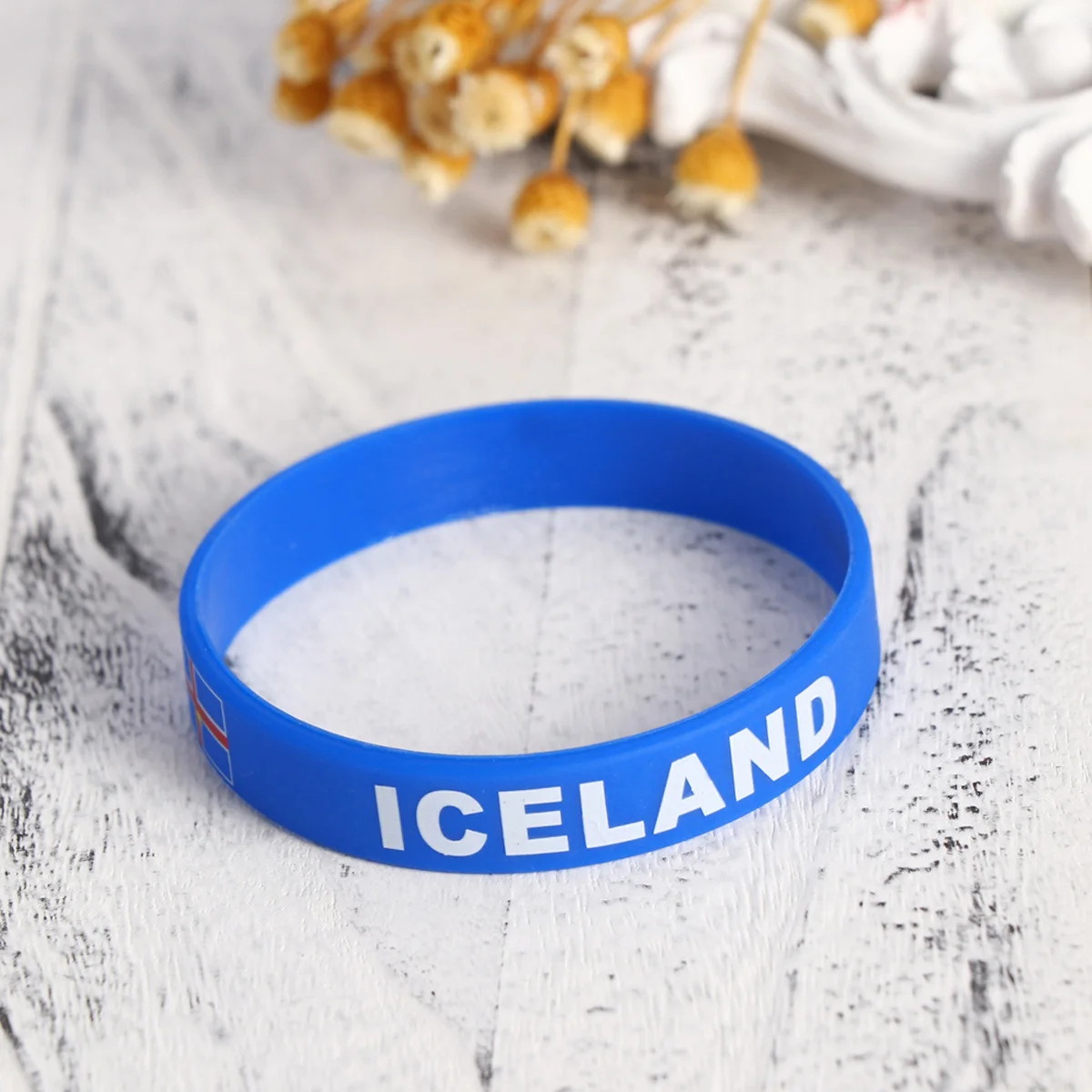 

5Pcs Silicone Country Wristband Durable Soft Comfortable for Sports Game Football Match Flag Printed Wristbands