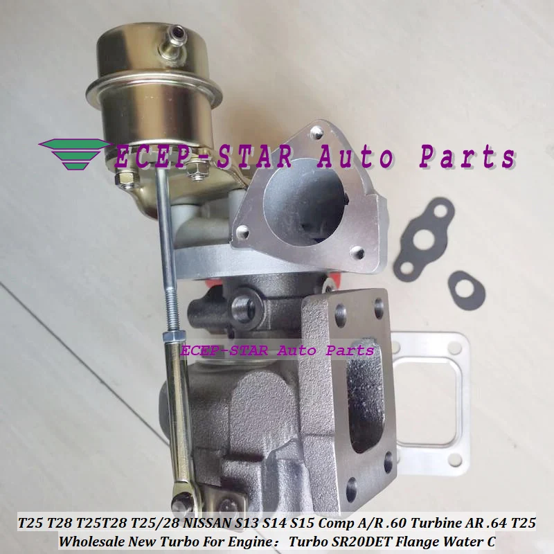 Turbo T25T28 T25/28 T25 T28 For NISSAN Silvia Bluebird S13 S14 S15 180SX 200SX 1.8L 2.0L Com A/R .60;Turbine A/R .64 T25 Flange