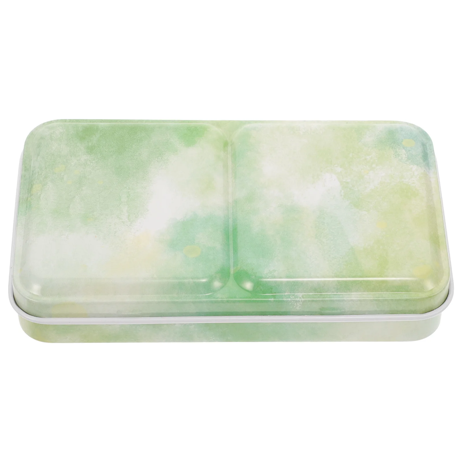 Boîte à pigments pour aquarelle, plaque de mélange en fer, plateau de mélange de peinture Portable, étui de peinture à l'huile de voyage, demi-boîte pour aquarelle