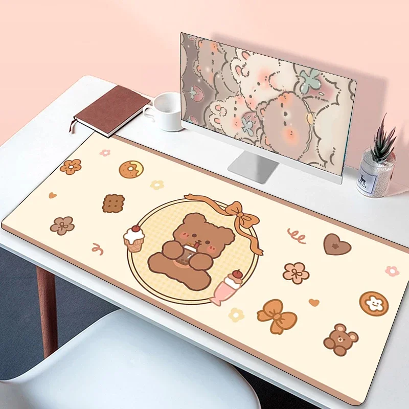 Mausepad Deskmat Kawaii الدب الألعاب لوحة المفاتيح ملحقات الكمبيوتر المطاط حصيرة ألعاب مجلس الوزراء الماوس الحصير ماوس الكمبيوتر Mause منصات