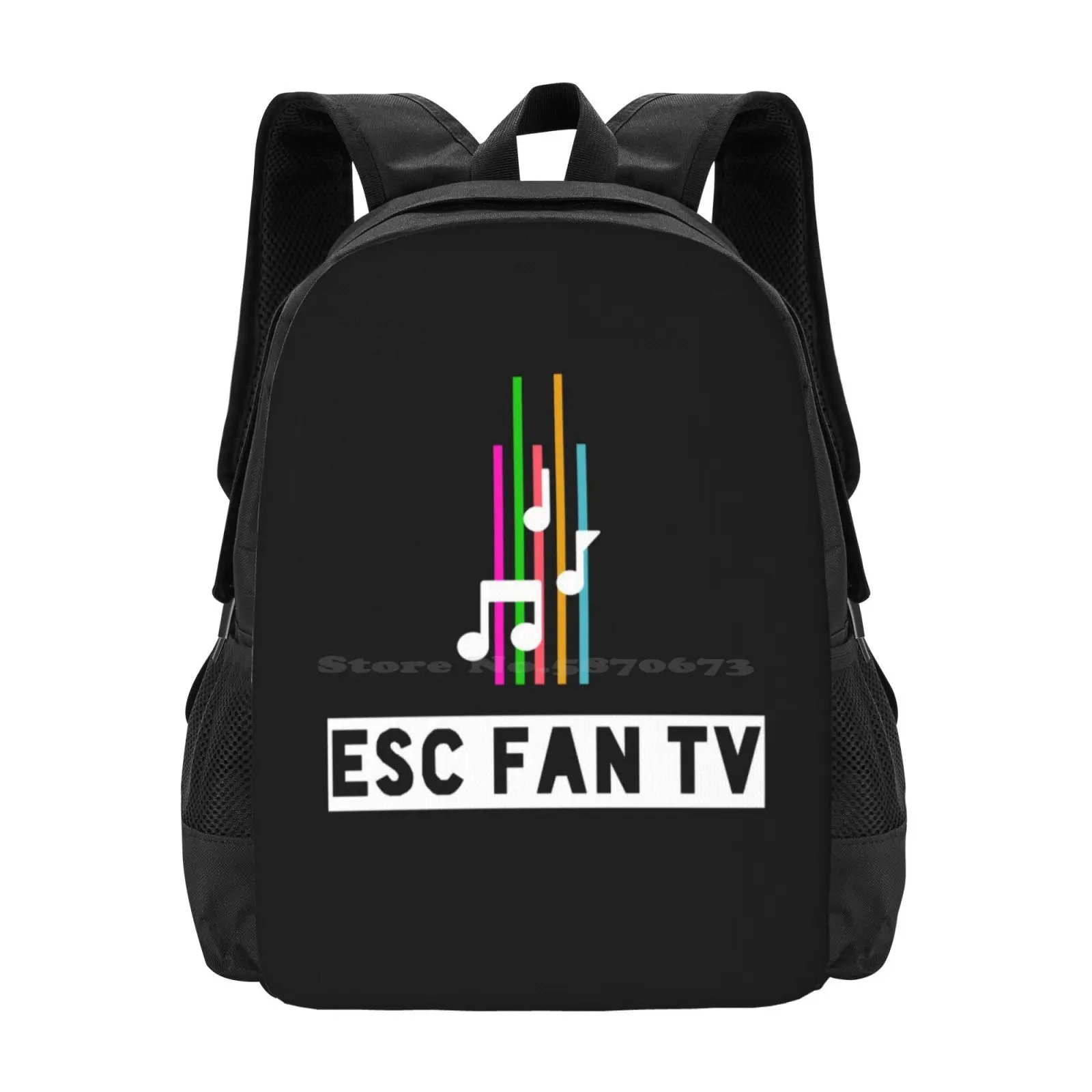 Official Esc Fan Tv Merch School Bags Travel Laptop Backpack Esc Fan Tv Song Contest