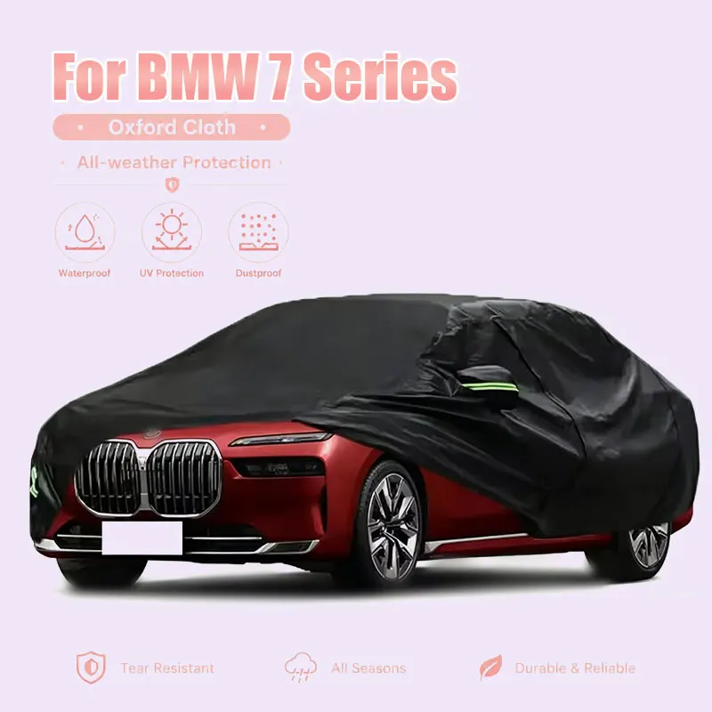 

For BMW 7 Series Full Car Cover Side Zipper Waterproof Dustproof Sun Protection Outdoor Exterior Accessories