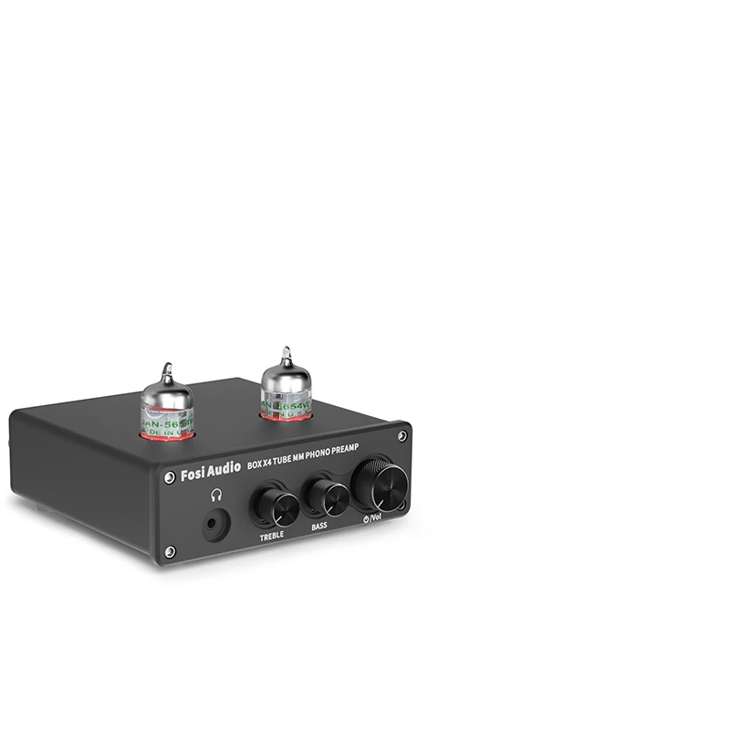 

Fosi Audio BOX X4 Tube Amplifier Phono Preamp for MM Turntable Phonograph 5725W