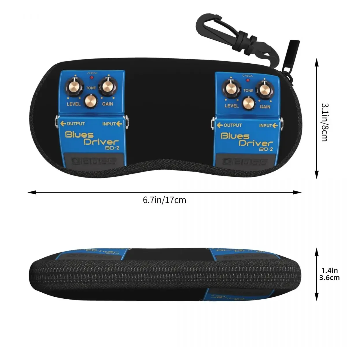 Blues Driver BD-2 Overdrive Bluesbreaker Guitar Pedal Dirty Shell Glasses Case Protective Sunglasses Box Eyeglasses Bag