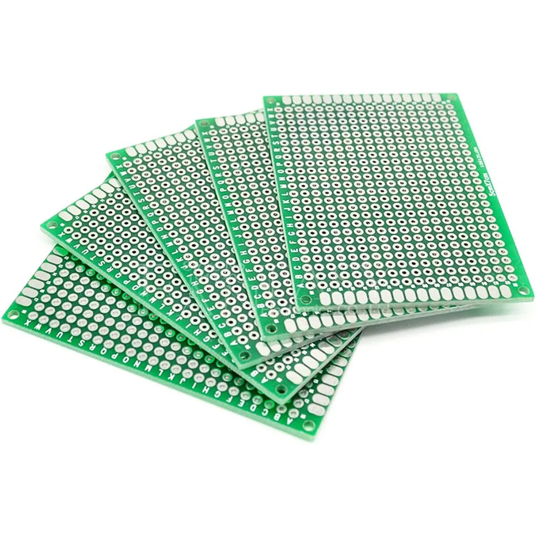 Placa prototipo PCB de 5/10 Uds., 5x7cm, placa proto PCB de doble cara para placa de pruebas de soldadura DIY, 5x7cm(1,97 "X 2,76") Universal impreso
