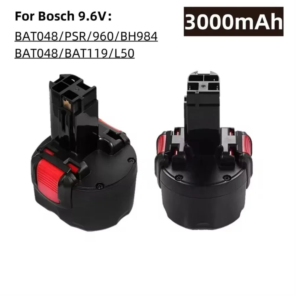 For Bosch rechargeable battery, power tools, BAT048, NI-MH, 9.6V, 3000mAh, PSR 960, BH984, BAT048, BAT119, L50