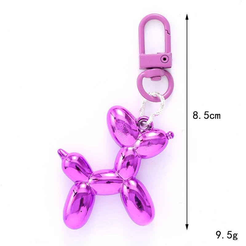 Creative Acrylic Balloon Dog Key Chain Phone Bag Pendant Keychain Sweet Hanging Decoration Fashion Cartoon Keys Car Accessories