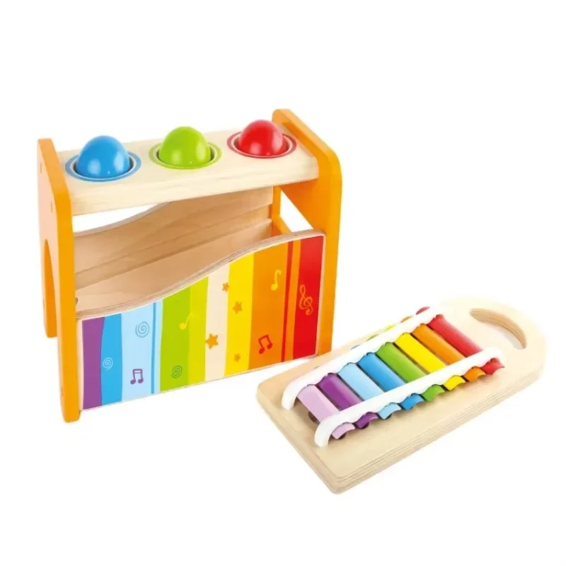

Baby playing music wooden educational toys children's musical instruments