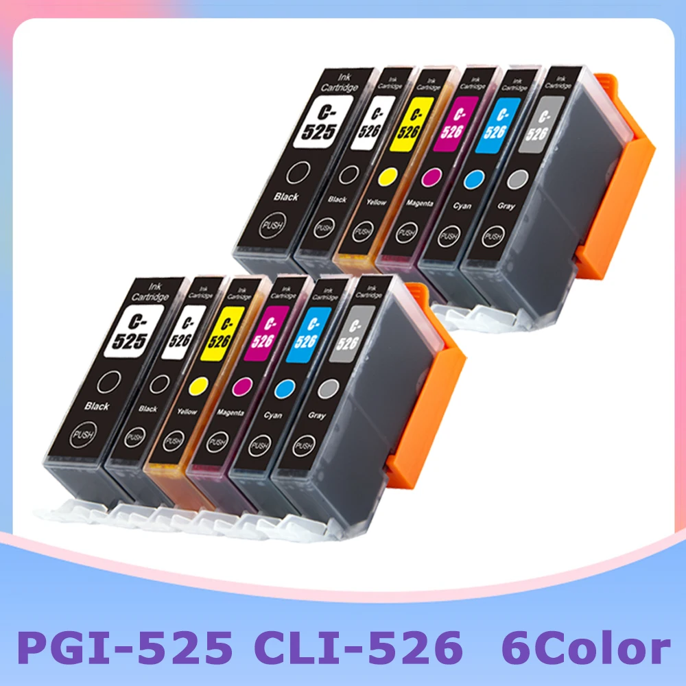 PGI525 PGI-525 CLI-526 Para Canon PGI 525 CLI 526 Cartucho De Tinta Para Canon PIXMA iP4850 MG5150 MG5250 MG6150 MG8150 MG5350 MG6250