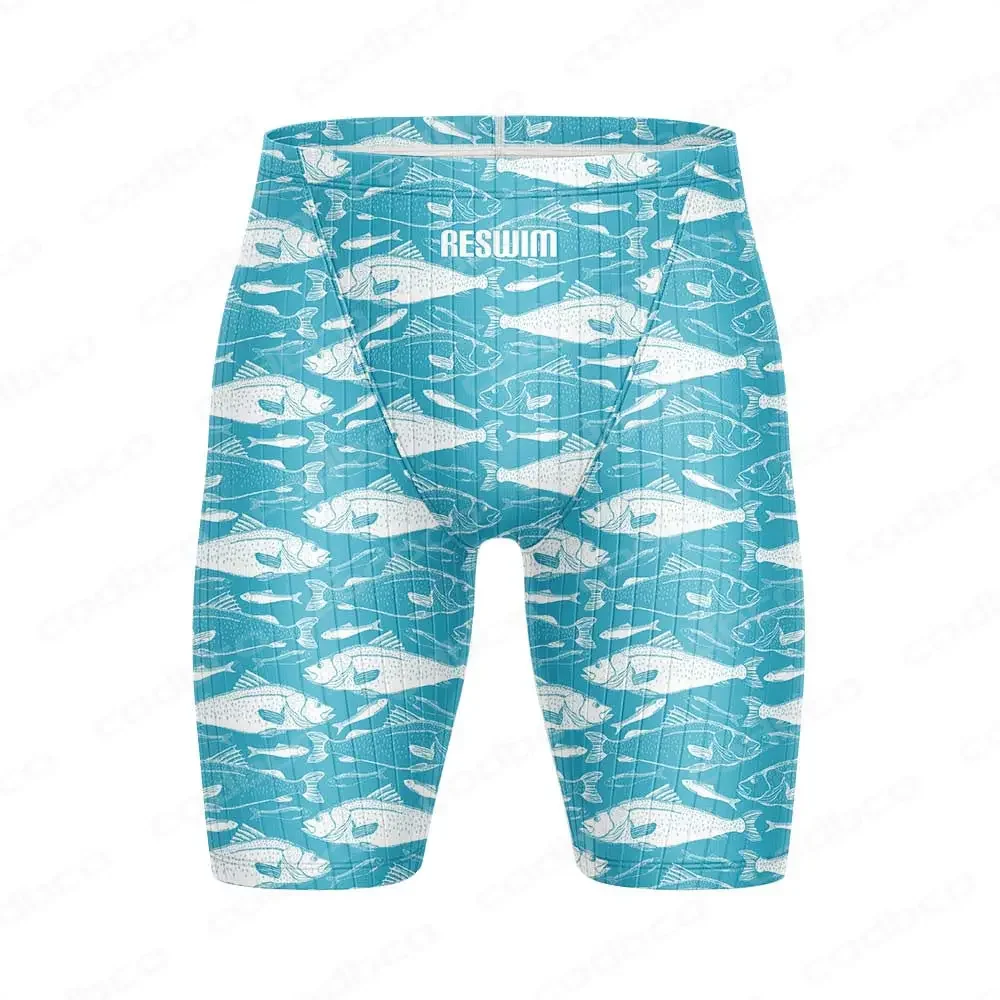 2024 Summer Men's Jammers Swimsuit Shorts Athletic Training Swimming Trunks Funny Beach Tights Swimwear  Surfing Diving Pants