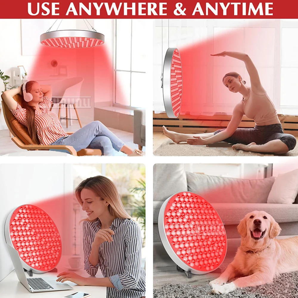 Yunlin Li Round Led Infrared Therapy Lamp With Desktop Stand For Skin Beauty And Large Row Of Lamps