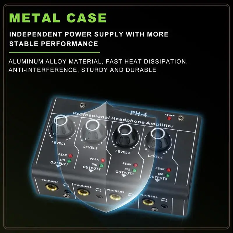 موثوقة-مضخم ضوت سماعة الرأس نظام صوت ستيريو 4 قناة التحكم Alonecontrol حجم ، مضخم ضوت سماعة الرأس نظام صوت ستيريو 4 قناة