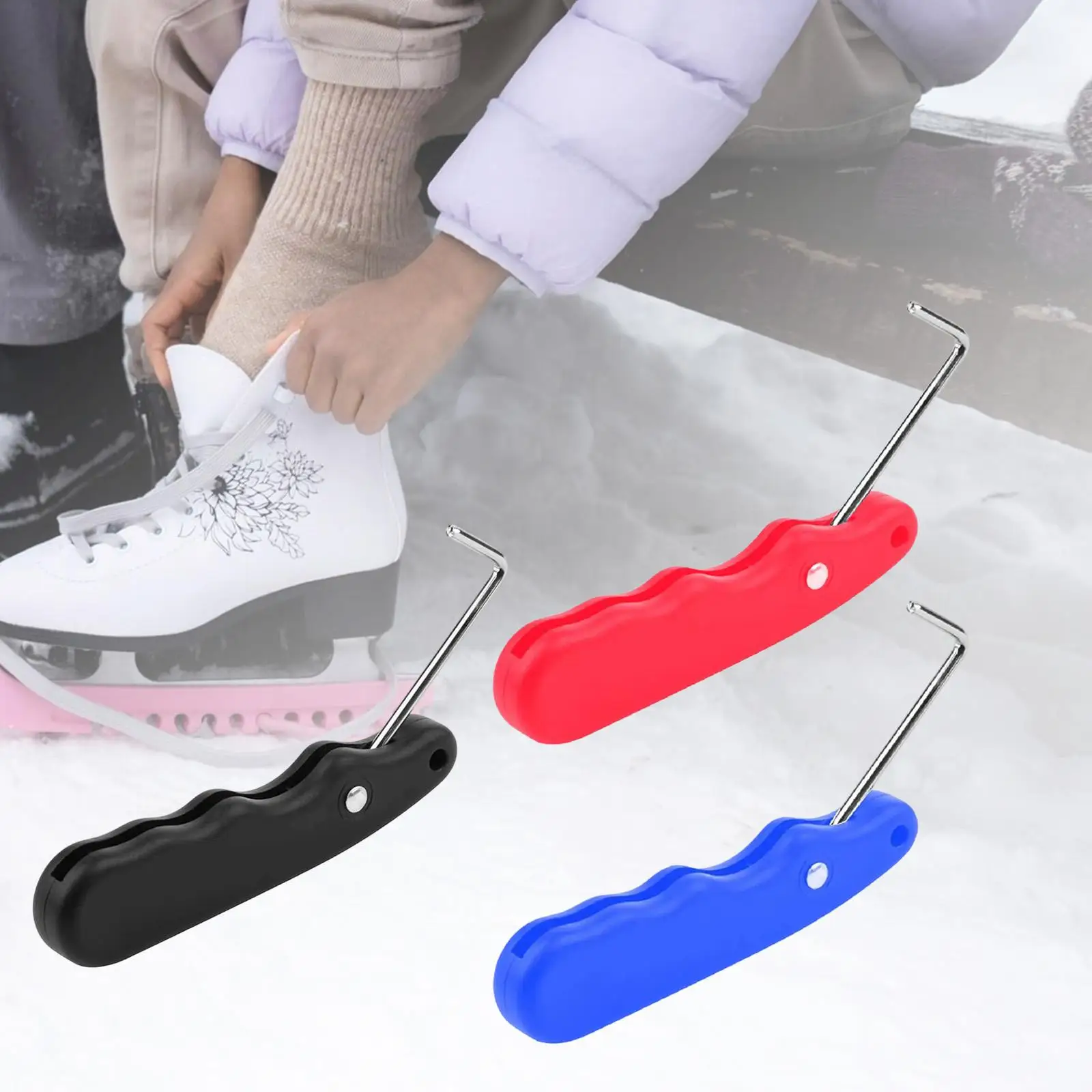 

Ice Skate Lace Tightener,Portable Ergonomic Shoe Lace Puller Tightening Tool for Repairing Figure Skates Player Outdoor Sports
