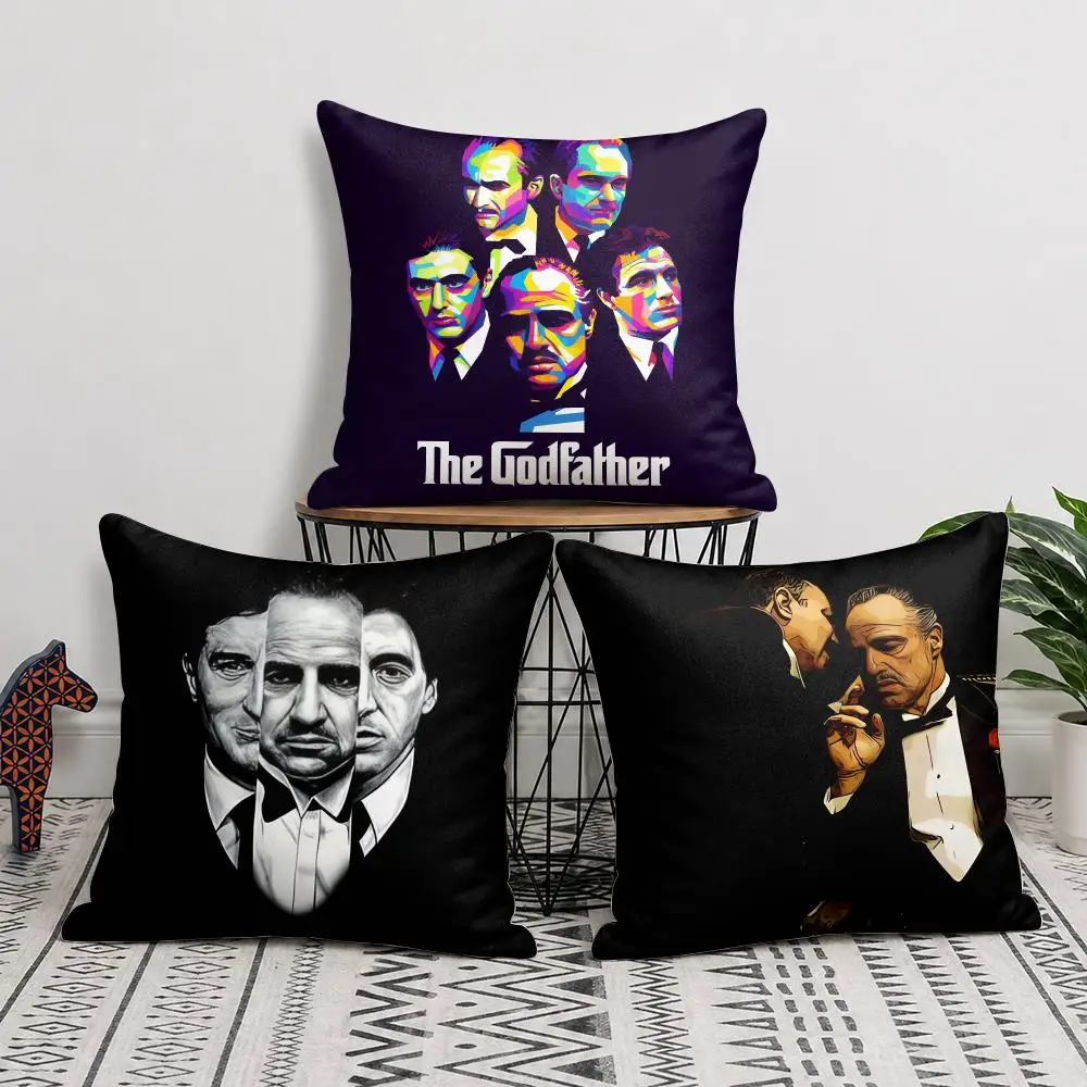 The G-Godfather Movie Cushion Cover Soft Short Plush Pillow Cover Smooth Cozy Texture Cushion Case Home Decor