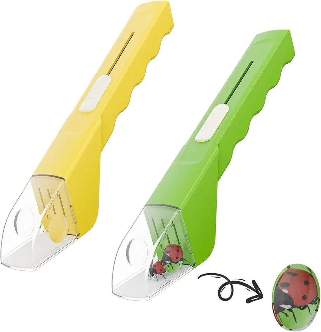Bug Catcher 2Pcs Set, Kids Nature Exploration Tool, Plastic Catcher for Butterfly Bee Ladybug Spider, Outdoor Toy for Boys Girls