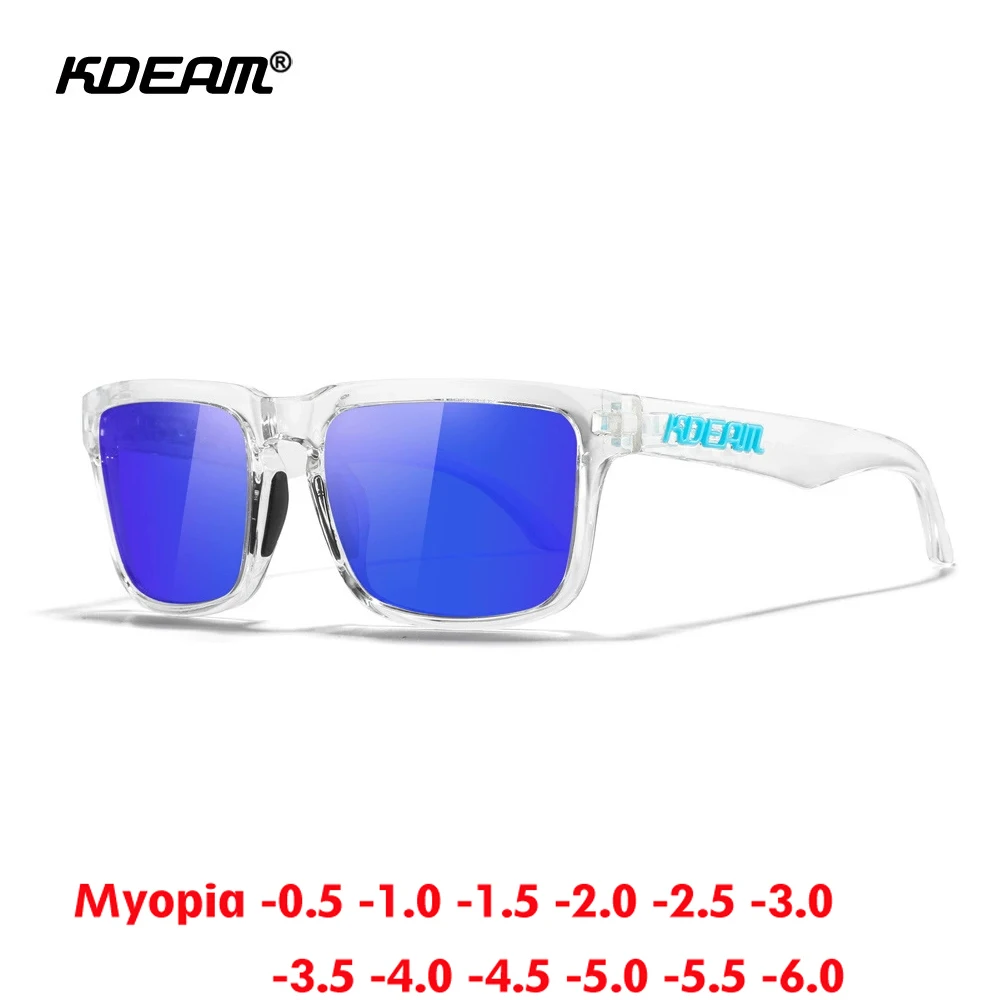 

KDEAM TR90 Men Myopia Sunglasses 2025 New Fashion Sports Polarized Outdoor Glasses Women Prescription Eyewear -0.50 to -6.0