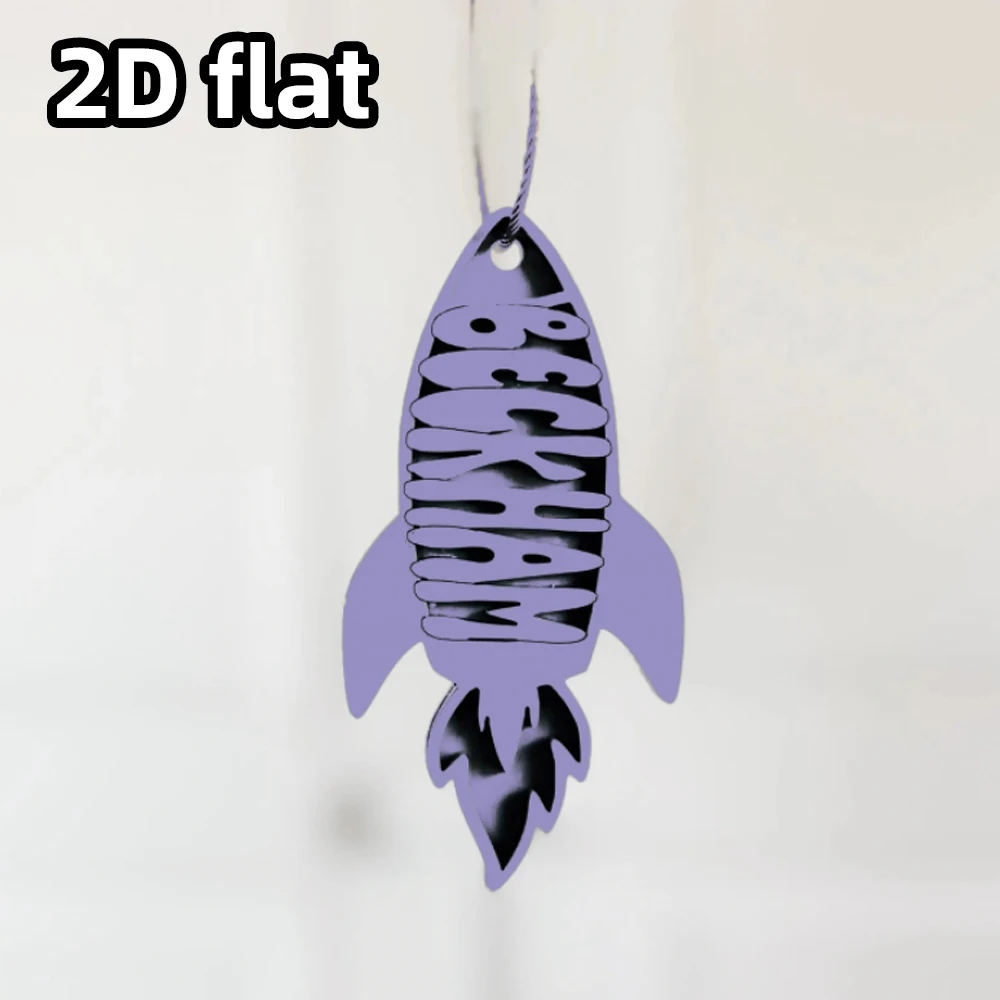 1 шт. персонализированная бирка для рюкзака с ракетным кораблем, индивидуальная бирка с именем для детей, брелок с космической тематикой для рюкзака, ланч-бокса или сумки для подгузников