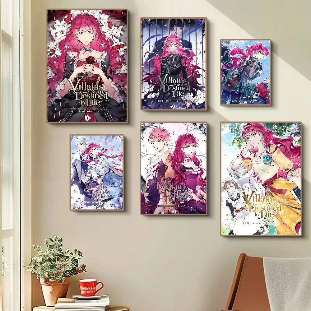 Novel Villains Are Destined To Die Aesthetic Poster Room Home Decoration Paintings Hanging Classic Birthday Gifts