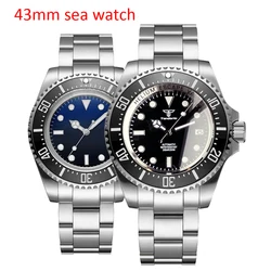 200m Sea Dive Mechanical Watch Men Sapphire Crystal NH35 PT5000 43mm Steel Case 904L Bracelet Glide Lock Ceramic Insert Rejor