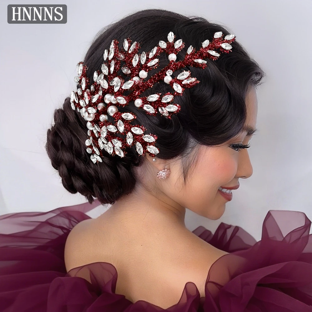

HNNNS Vintage Elegant Headpiece Bling Rhinestone Headdress Women's Luxury Headwear Fashion Bridal Jewelry Hair Accessories A384