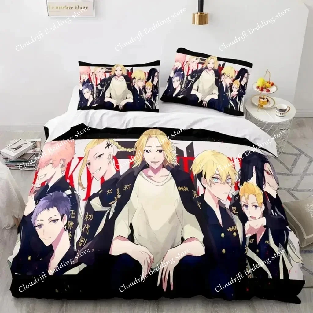 

Anime Tokyo Revengers Ryuguuji Ken Sano Manjiro Duvet Cover Cartoon Bedding Sets Bed Set Quilt Comforter Covers Home Textiles