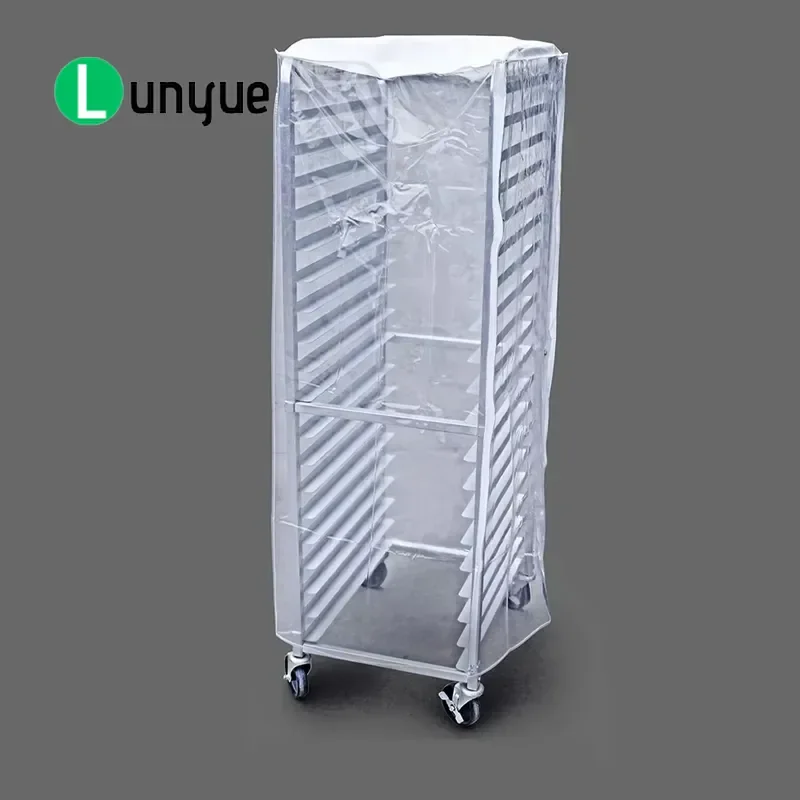 20 Piece Stainless Steel Bun Pan Rack Bakery Utility Cart with Wheels for Commercial Kitchen Food Service Storage