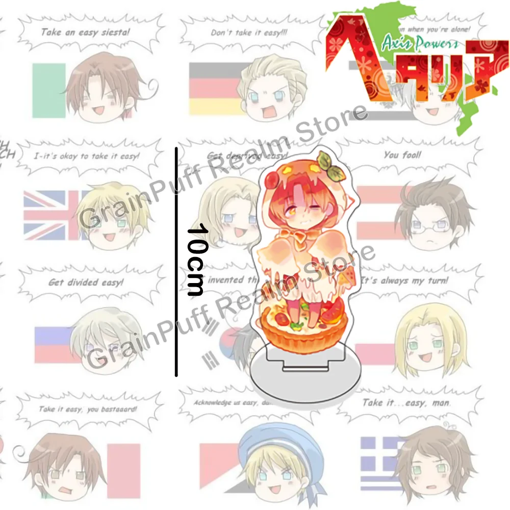 Anime Hetalia Axis Powers Acrylic Standee Latest Cute Q-Style Character Figure, Collectible Display, High-Quality Desk Decor