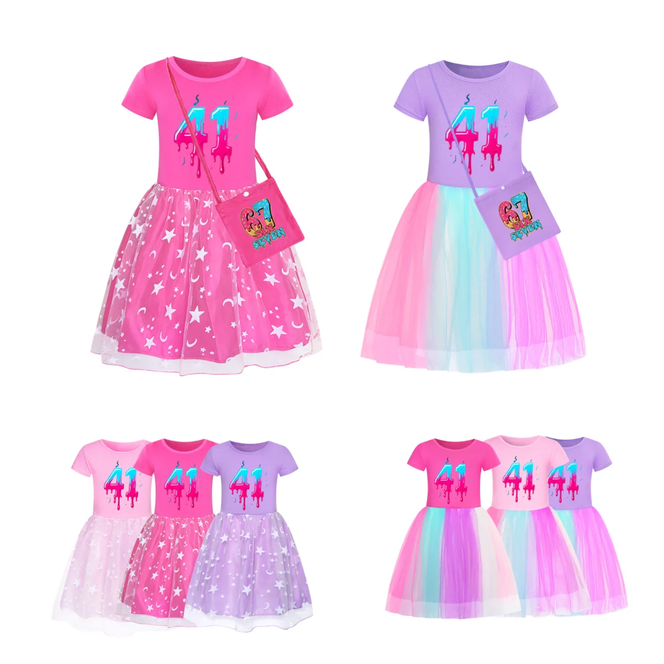 

Girls steal A Brainrot 67 Short Sleeves Casual Dresses Kids Birthday Wedding Party Vestidos Child Halloween Outfits Clothes 5357