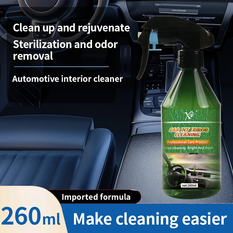 Car interior cleaning agent,car seat leather cleaning agent,odor removal,leather bag stain removal,leather shoe cleaning without