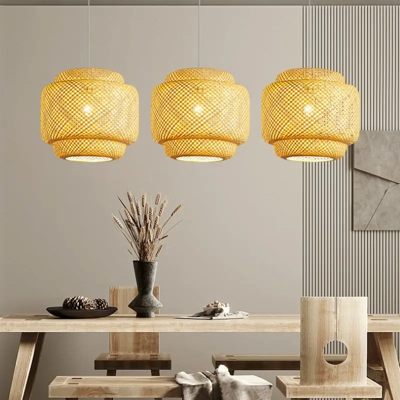 Imagem -04 - Estilo Chinês Luz Pingente Handmake Bambu Pendurado Lâmpadas para Sala de Jantar Sala Estar Decoração Restaurante Loft Luminária Hanglamp