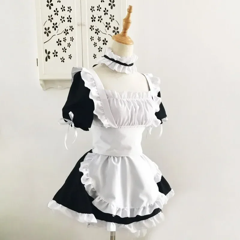 Adulto empregada doméstica cosplay uniforme sexy traje de empregada francesa doce gótico lolita vestido anime cosplay uniforme de empregada halloween feminino jurar