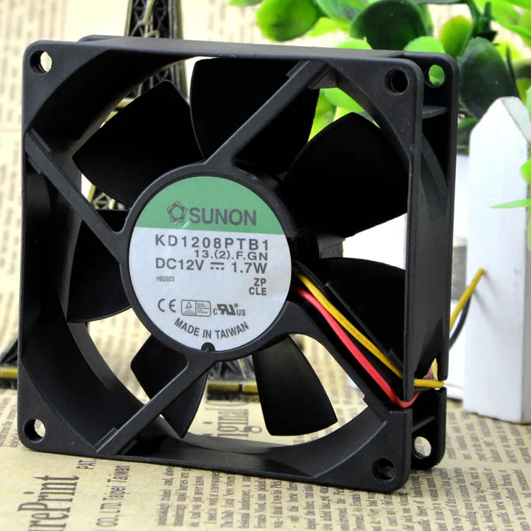 

ORIGINAL 8 CM 8CM BALL FAN 8025 12V 1.7W KD1208PTB1