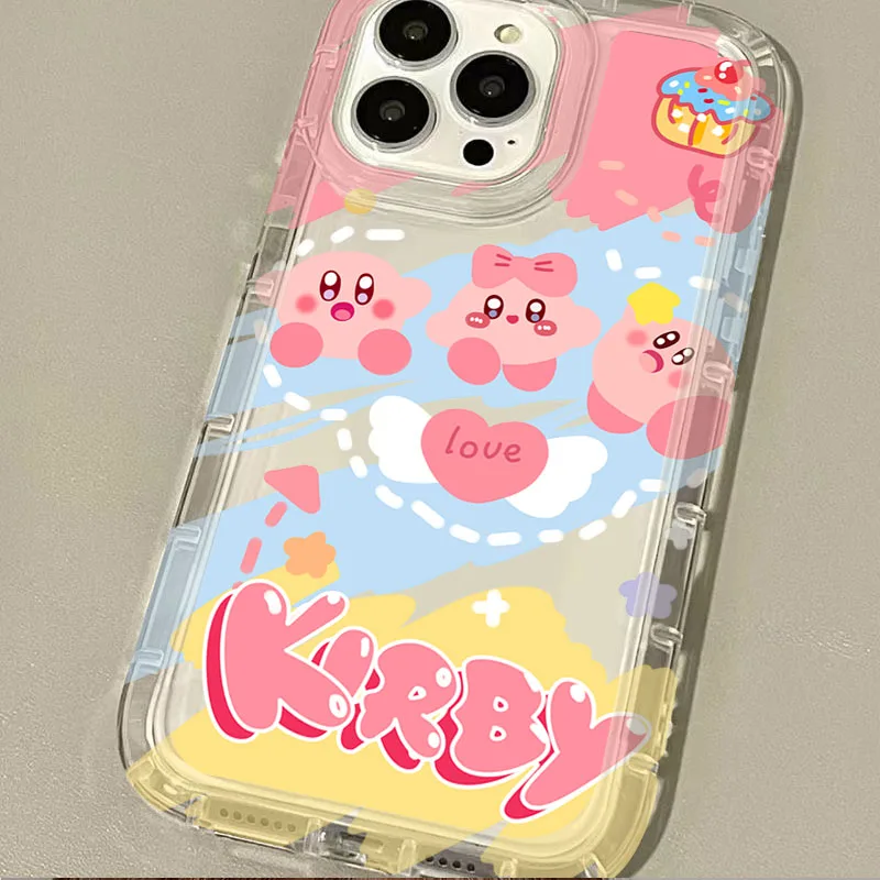 Cartoon Cute K-Kirby Case for Huawei P30 P40 P50 P60 Pro Honor 100 90 80 70 60 50 X9 X9A X8 X5 Magic5 Magic 5 Clear Back Cover