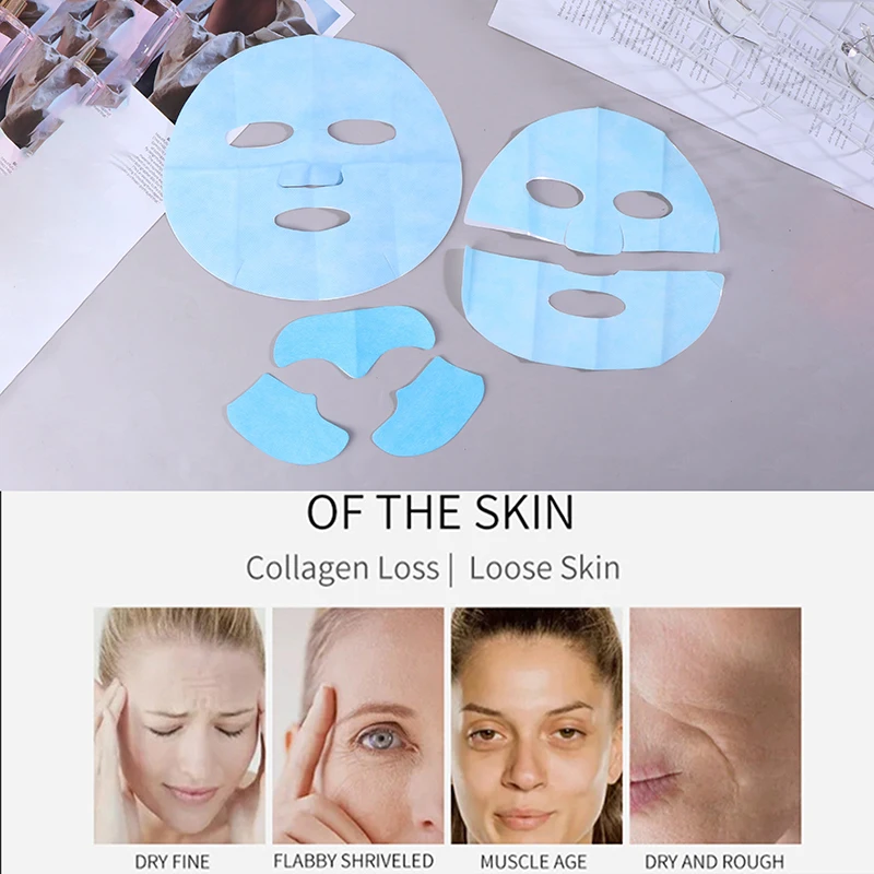 Highlevel Collagen Film Soluble Face Serum Mask Hydrolyzed Anti Aging Face Neck Mask Patches Lift Moisturizing Skin Care