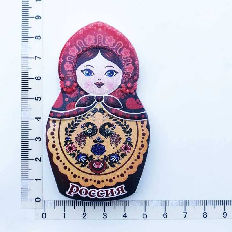 Russia Fridge Magnets Collection Handicraft Gift Tourism Souvenir Resin Refrigerator Magnets Sticker